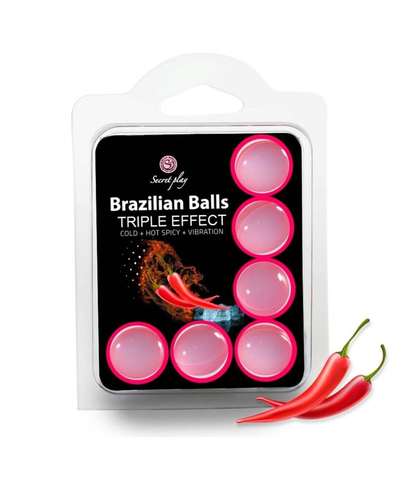 SECRET PLAY SET 6 BRAZILIAN BALLS TRIPLE EFECTO